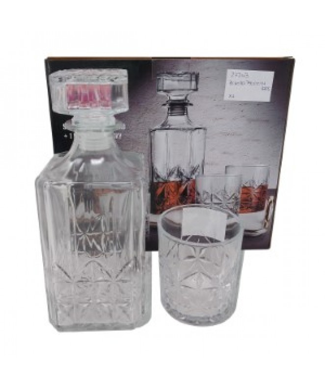 Set de whisky VIP: Botella 730cc + 4 vaso - SET EN CAJA DE REGALO