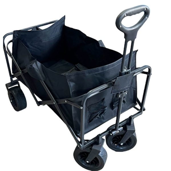 Carro playero c/ruedas anchas 90x58x79cm negro - Imagen 11