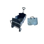 Carro playero c/ruedas anchas 90x58x79cm negro - Imagen 12