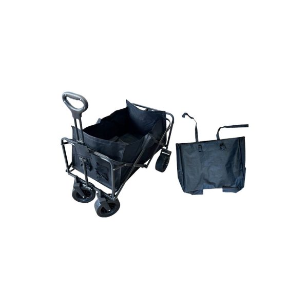 Carro playero c/ruedas anchas 90x58x79cm negro - Imagen 15