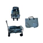 Carro playero c/ruedas anchas 90x58x79cm negro - Imagen 5