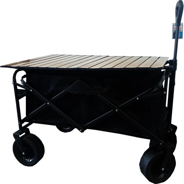 Carro playero c/ruedas anchas y mesa 90x58x79cm - Imagen 11