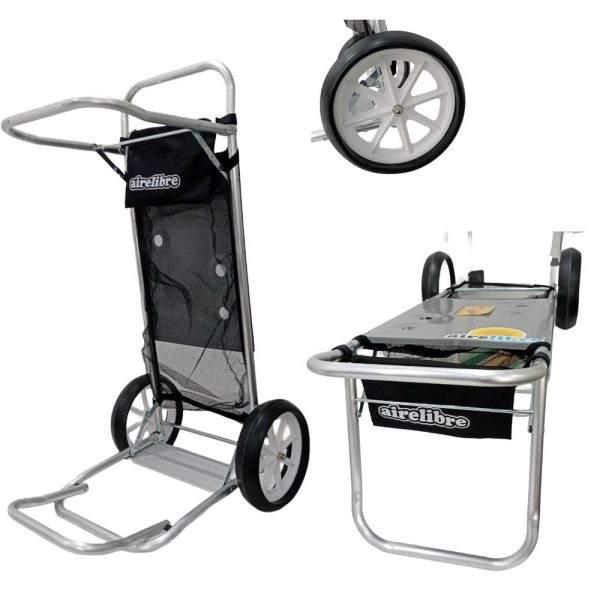 Carrito playero convertible en mesa 100x37x40cm - Imagen 5