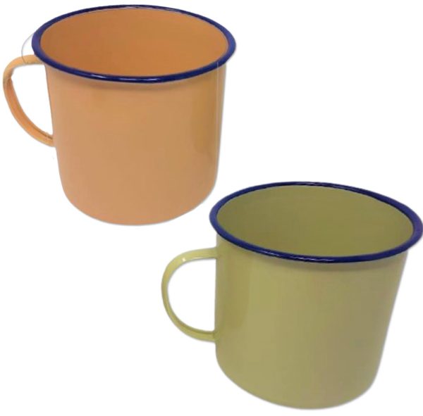 Diseño sin título - 1 Jarro liso enlozado 10cm aprox- amarillo y verde - Imagen 1