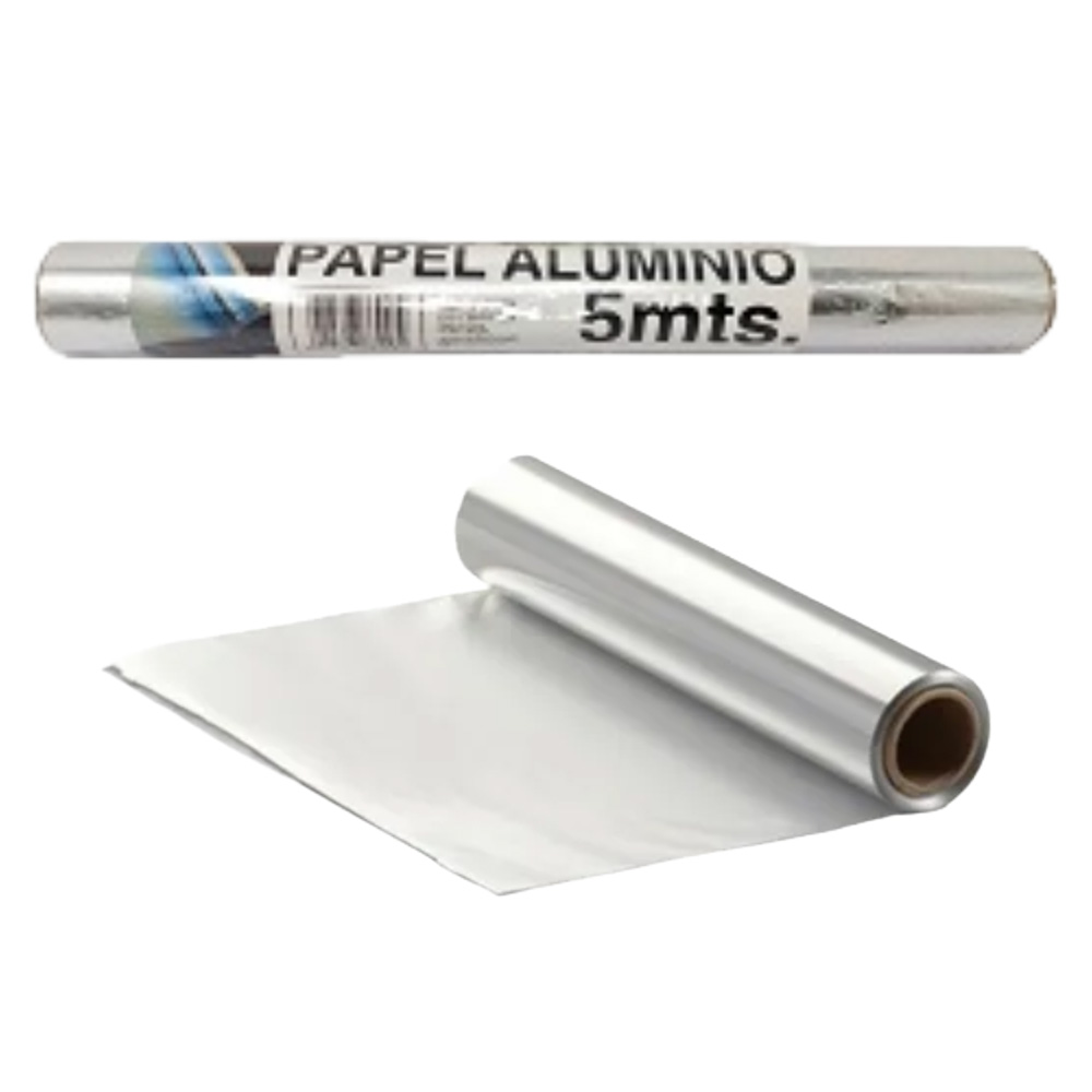 Papel aluminio 5mts