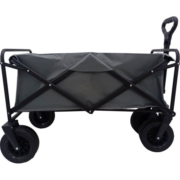 Carro playero c/ruedas anchas 90x58x79cm gris - Imagen 2