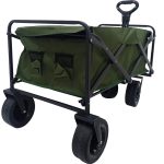 Carro playero c/ruedas anchas 90x58x79cm verde - Imagen 3