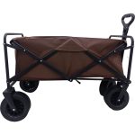 Carro playero c/ruedas anchas 90x58x79cm marron - Imagen 4