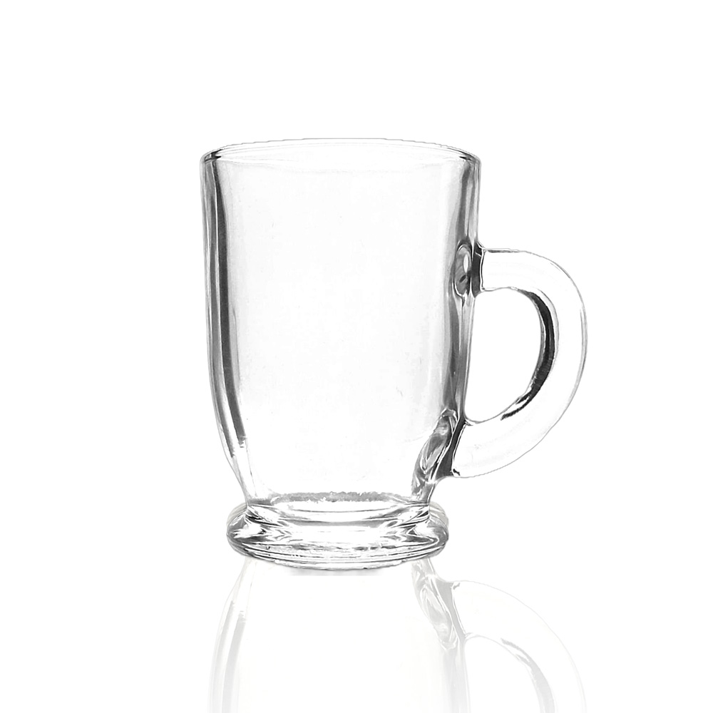 Jarrito café vidrio transparente 150cc