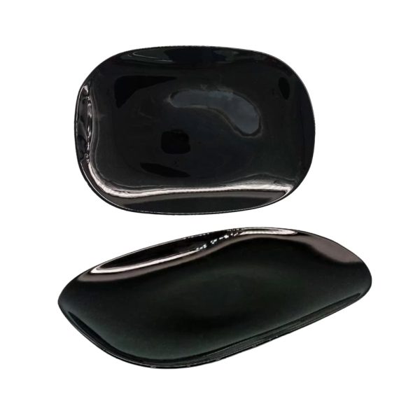 Fuente rect LISBOA BLACK 30x22cm aprox-vidrio opal - Imagen 1