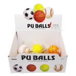 Pelotas de 2.5´4 deportes en Display de 24 pzas