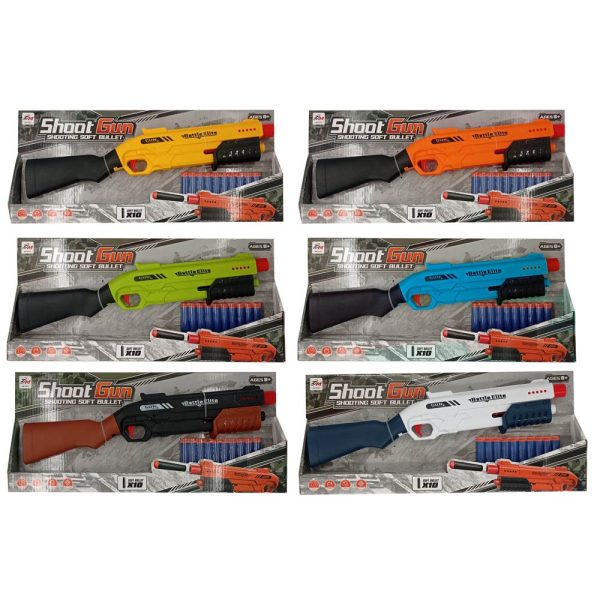 163777-1.jpg Escop nerf 10 balas 43x19cm sur6 en display - Imagen 1