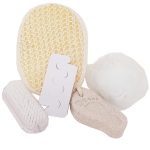 Set de spa - 5 pzas- esponja/separador/vegetal/pom - Imagen 2