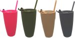 Vaso dob pared c/tapa silic y sorbete 800cc aprox. 4 col - Imagen 2