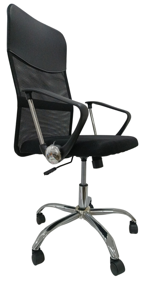 Silla ergonomica de oficina con respaldo alto de tela