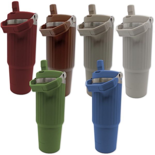 Vaso dob pared inox c/pico+sorbete+manija silic 840cc aprox - Imagen 3