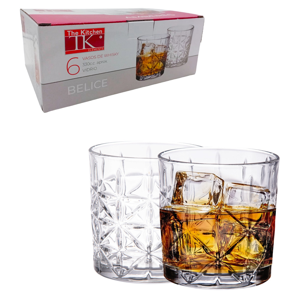 Set x6 vasos 333ml -linea Belice