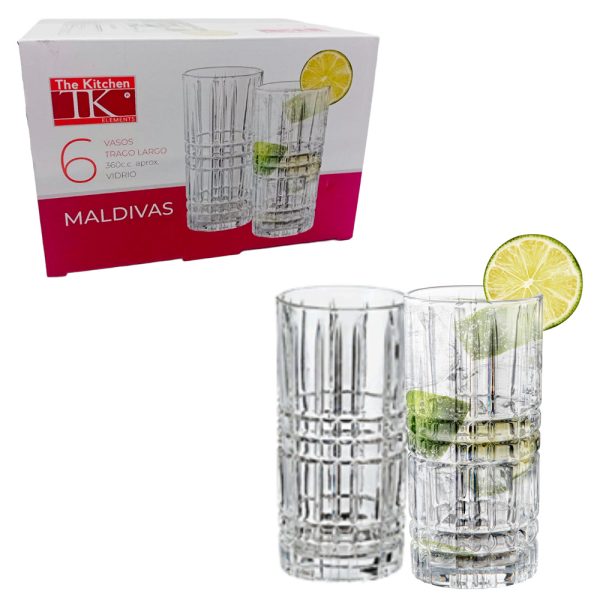 302362-1.jpg Set x6 vasos 360ml aprox-linea Maldivas - Imagen 1