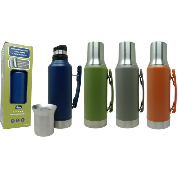 302622-1.jpg Termo c/agarre y tapa doble pared 1,3L aprox - Imagen 1
