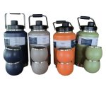 Bidón de acero tapa a rosca 1,5L aprox + 2 vasos térmicos - Imagen 2