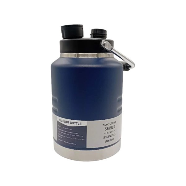 Bidón de acero tapa a rosca 1,5L aprox + 2 vasos térmicos - Imagen 3