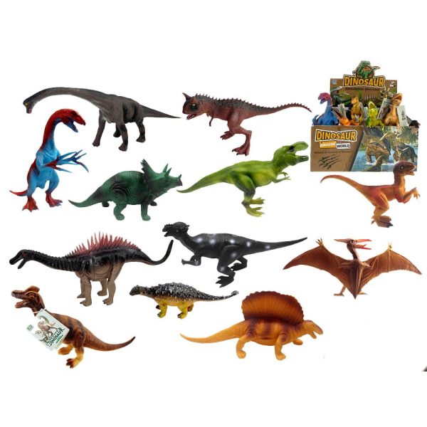 Dinosaurio de plástico  31.6x26.3x16.3cm aprox-en display x12 - Imagen 1