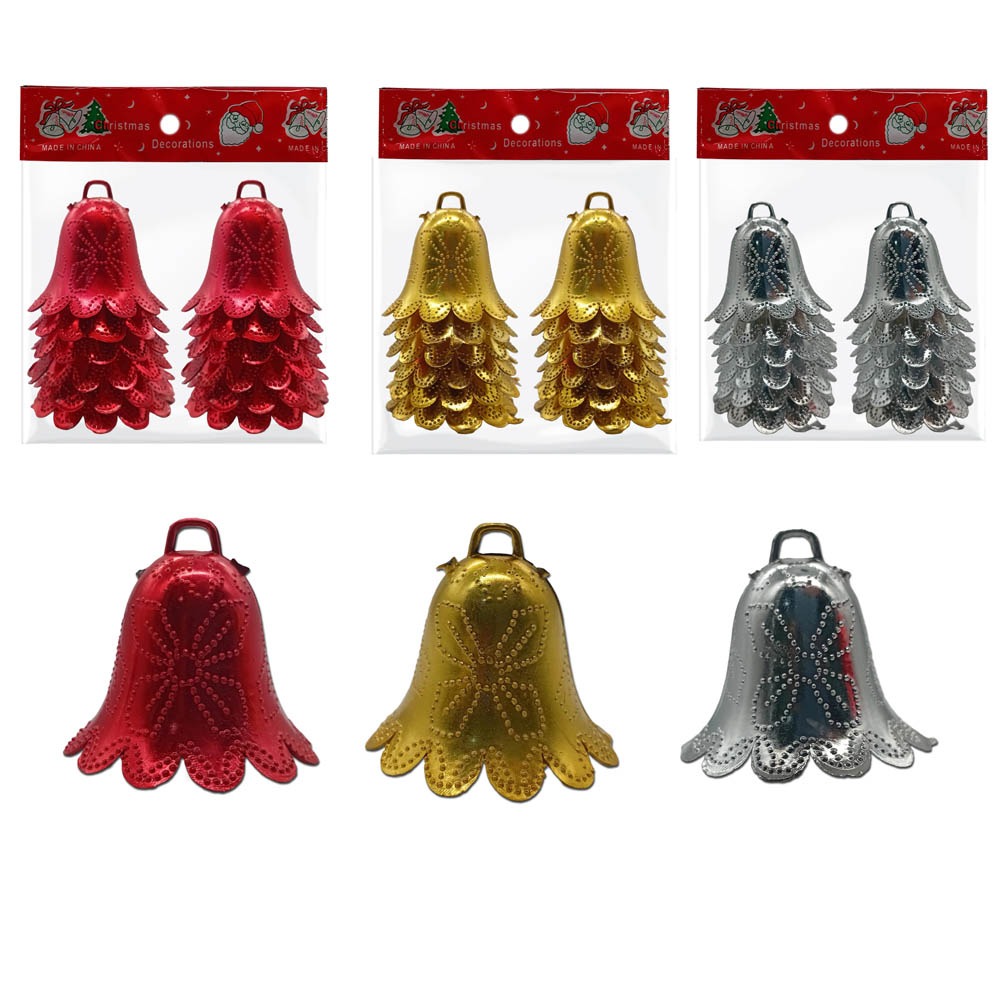 Set x12 campanitas 3,5cm - 3 surtido ro, do y plat