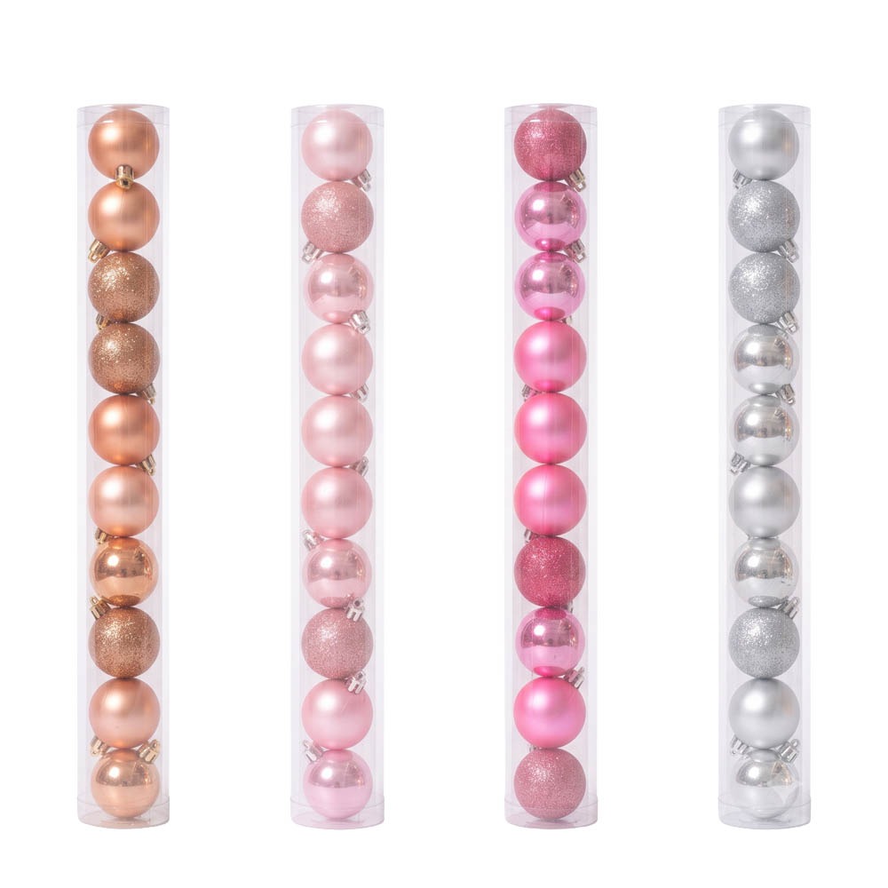 Tubo x9 bolas nº5 satin, mate, brill- 4 surtido degradé rosa