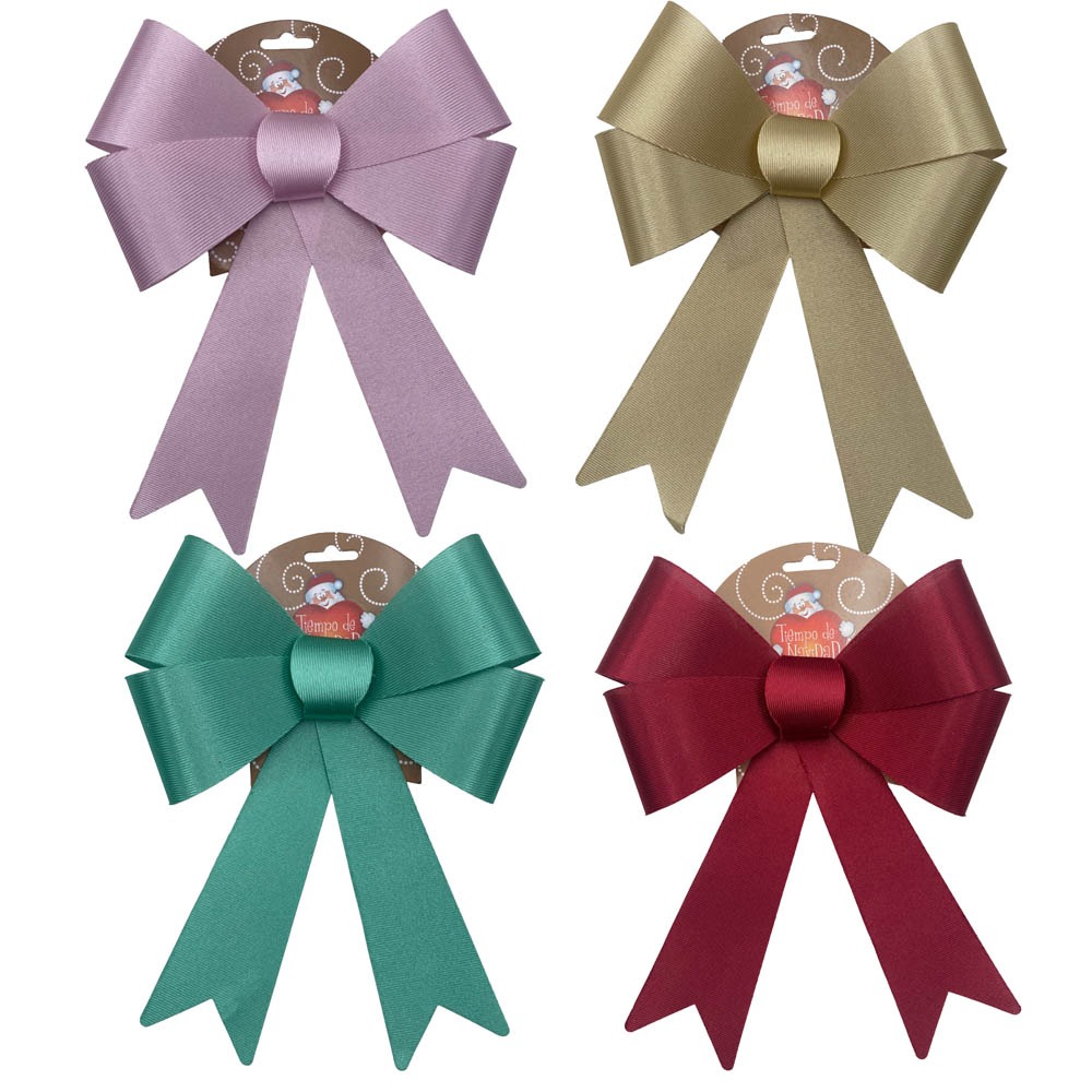 Moños armados 20x29cm - 4 surtido, do, ro, verd, rosa