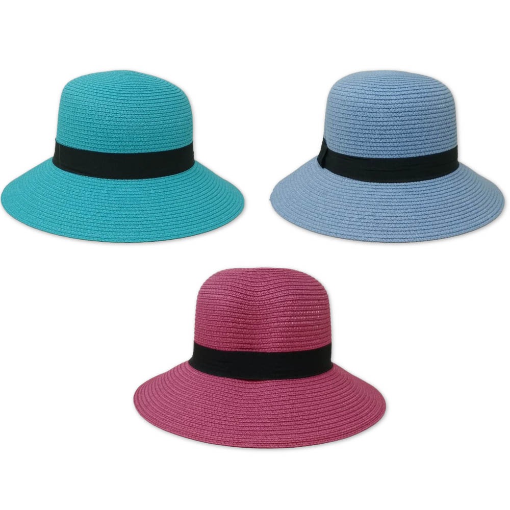 Sombrero de playa con cinta / Medidas : 33 x 10 Cm