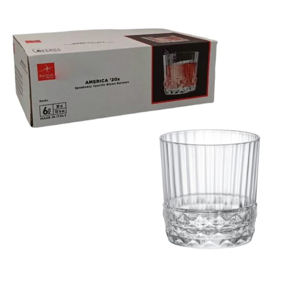 Set x6 Vaso rocks AMERICA 20s 300cc aprox - Imagen 3