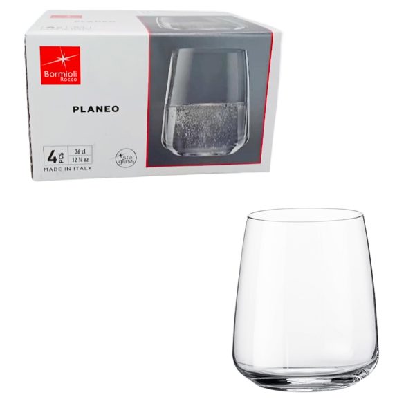 304152-1.jpg Set x4 vasos agua PLANEO 360cc aprox - Imagen 1