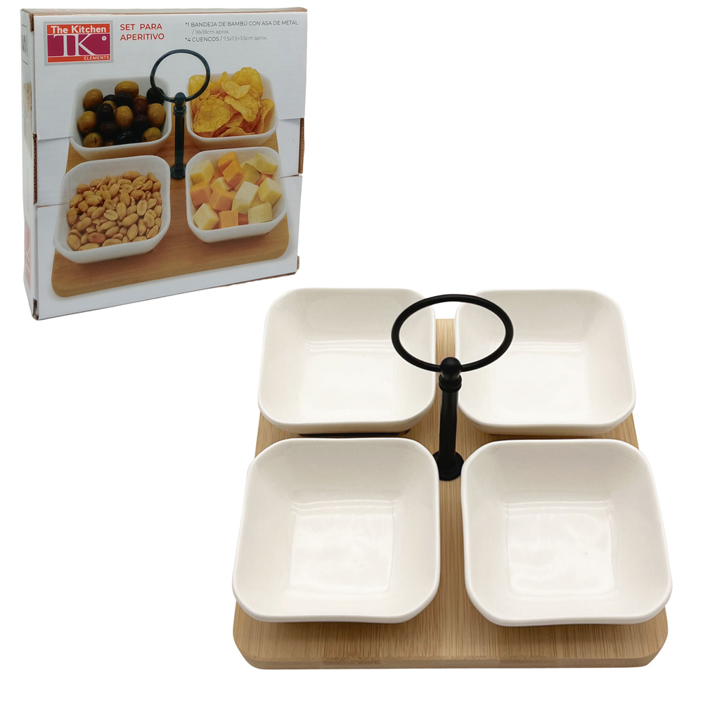 Set d/5 pz comp x-1 band d/bam con asa met-4 cuen para snack