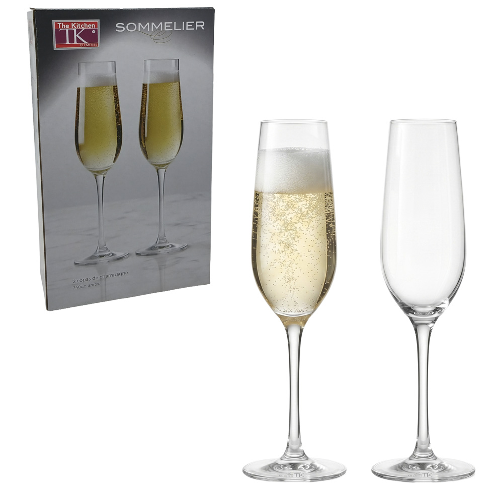 Set x 2 copas de champagne de 240cc