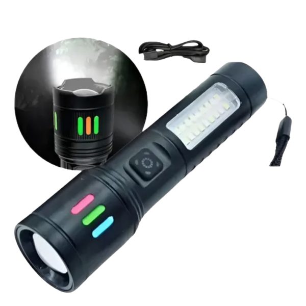 Linterna USBC con zoom y luz lateral - Imagen 1