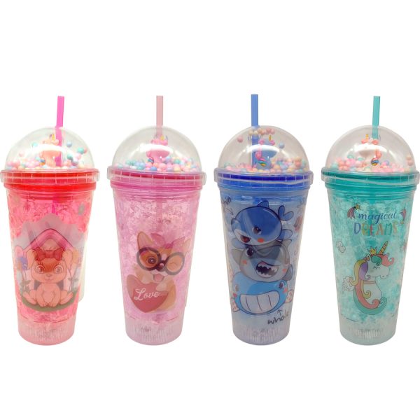 Vaso plástico doble pared con gel refrigerante 450cc - Imagen 1