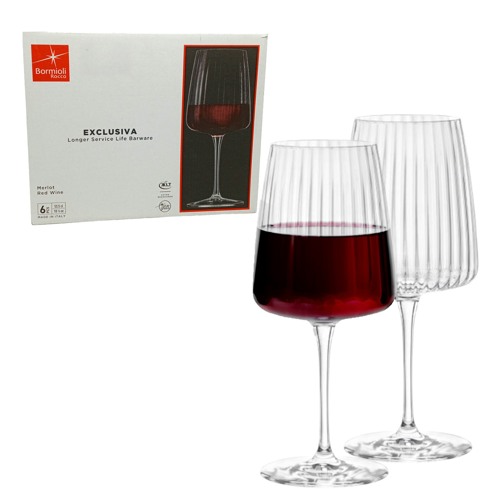 Set x6 copas EXCLUSIVA MERLOT 535cc