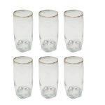 pack x 6 vasos ATLANTIC ORO T/L 370cc c/reg