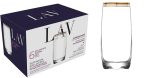 pack x 6 vasos ATLANTIC ORO T/L 370cc c/reg - Imagen 3