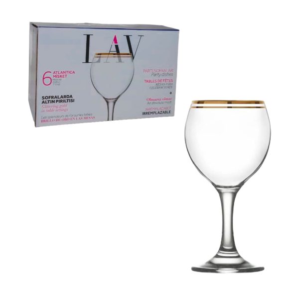pack x 6 copas ATLANTICA ORO vino 210cc - Imagen 1