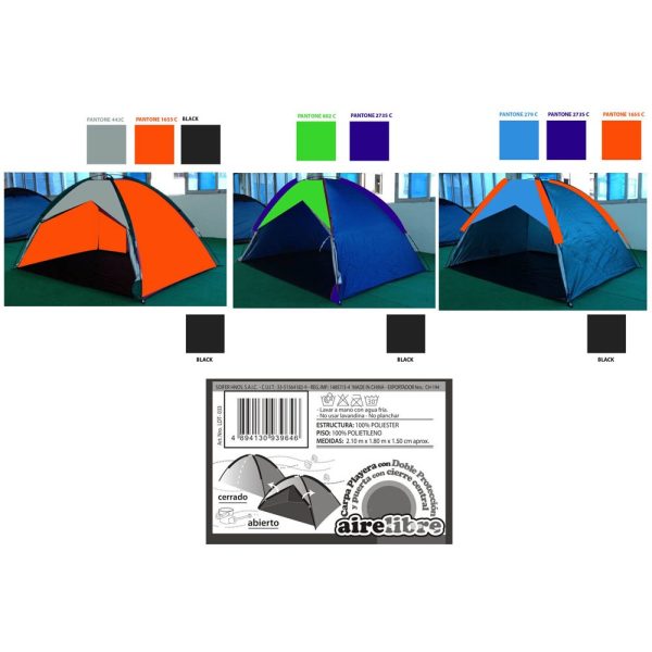 Carpa t/Iglú c/cierre DP 210x180x150cm aprox - Imagen 2