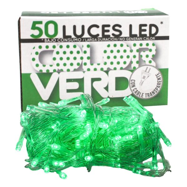 50L Led verde- cable transparente - Imagen 1