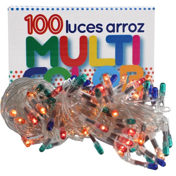 100L arroz multicolor- cable transparente - Imagen 4