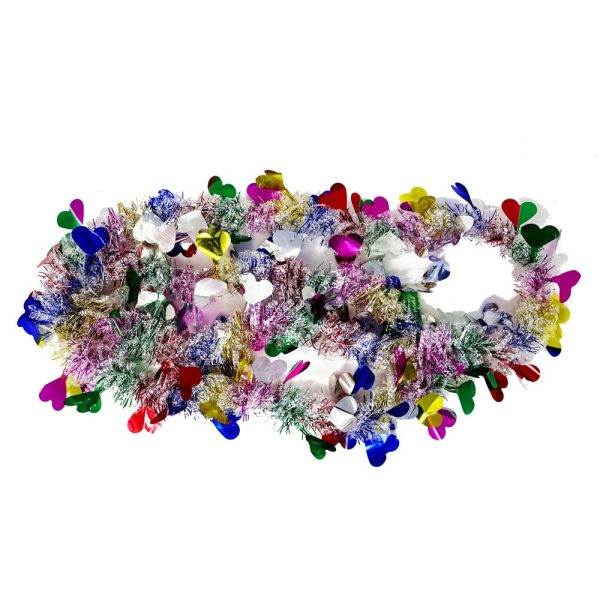 Boa transparente nevada c/corazones multicolor - Imagen 2