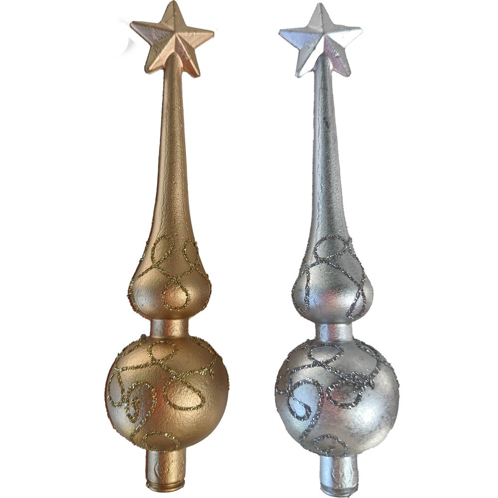 Puntero en purpurina 18cm con estrella
