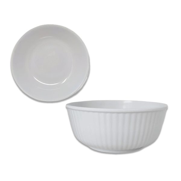 71024-1.jpg ensaladera red rayada deco BLANCO 22 cm.ap - Imagen 1